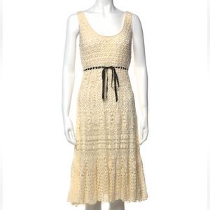 Carmen Marc Valvo Scoop Neck Dress